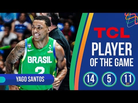 Yago Santos (14 PTS) | TCL Player Of The Game | ARG 🇦🇷 vs BRA 🇧🇷 | FIBA AmeriCup 2025