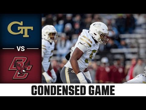 Georgia Tech vs Boston College Condensed Game | 2025 ACC Football