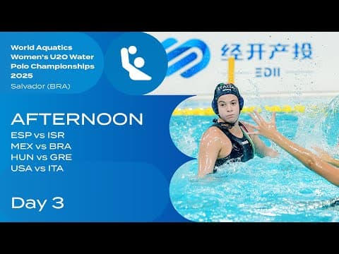 World Aquatics U20 Women’s Polo | Day 3 Prelims Best Moments