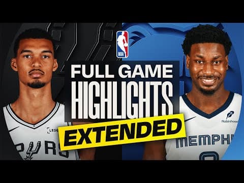 EXTENDED: SPURS at GRIZZLIES | FULL GAME HIGHLIGHTS | January 6, 2026
