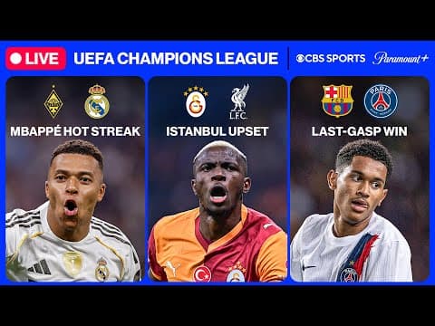 UEFA Champions League 24/7 🔥 | UCL MD2: Real Madrid, PSG & MORE | Thursday 10/9 | CBS Sports Golazo