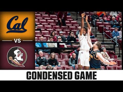 Cal vs. Florida State Condensed Game | 2025-26 ACC Men's Basketball
