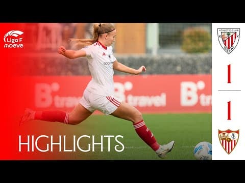 Athletic Club - Sevilla FC Femenino (1-1) Liga F Moeve | Resumen