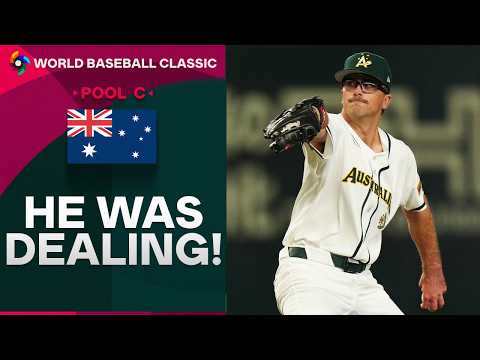 Alex Wells strikes out FIVE consecutive batters in Australia's 2026 World Baseball Classic opener 🔥