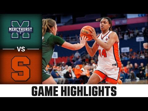 Mercyhurst vs. Syracuse Game Highlights | 2025-26 ACC Women's Basketball