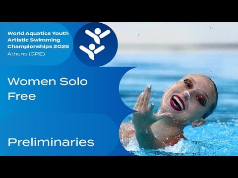Stunning Women’s Solo Free | World Aquatics Youth Artistic Swimming 2025