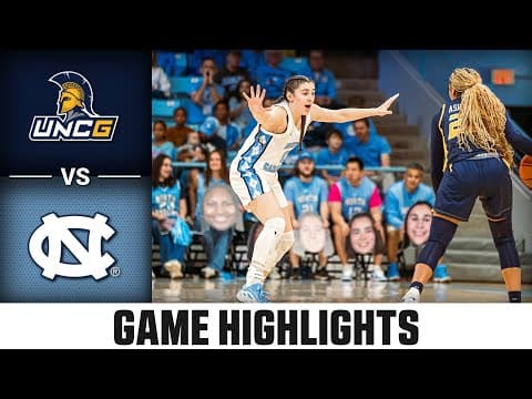 UNC Greensboro vs. North Carolina Game Highlights | 2025-26 ACC Women's Basketball