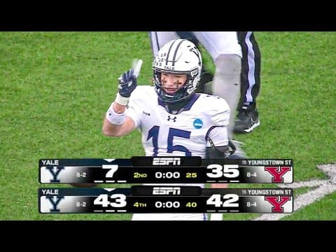 Yale's full 28-point comeback vs. Youngstown State in FCS playoff thriller