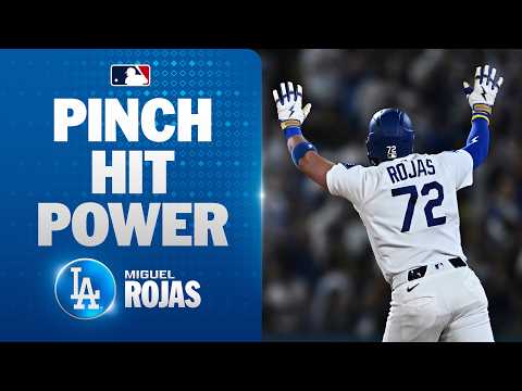Miguel Rojas comes OFF THE BENCH and hits a GO-AHEAD HOME RUN for the Los Angeles Dodgers! 💪