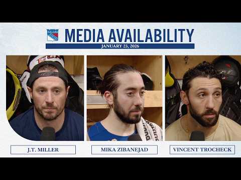 NYR at SJS: Miller, Zibanejad & Trocheck Postgame Media Availability | Jan. 23, 2026