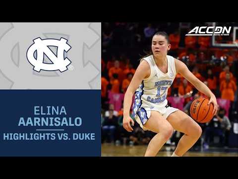 North Carolina Guard Elina Aarnisalo Highlights vs. Duke