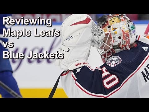 Reviewing Maple Leafs vs Blue Jackets October 29th NHL Game