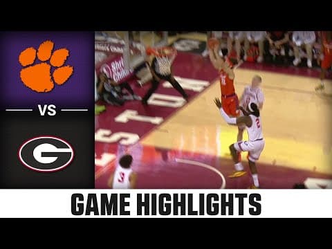 Georgia vs. Clemson Game Highlight | 2025-26 ACC Men's Basketball