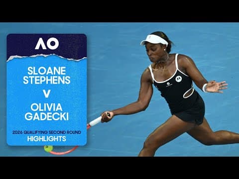 Sloane Stephens v Olivia Gadecki Highlights | Australian Open 2026 Second Round