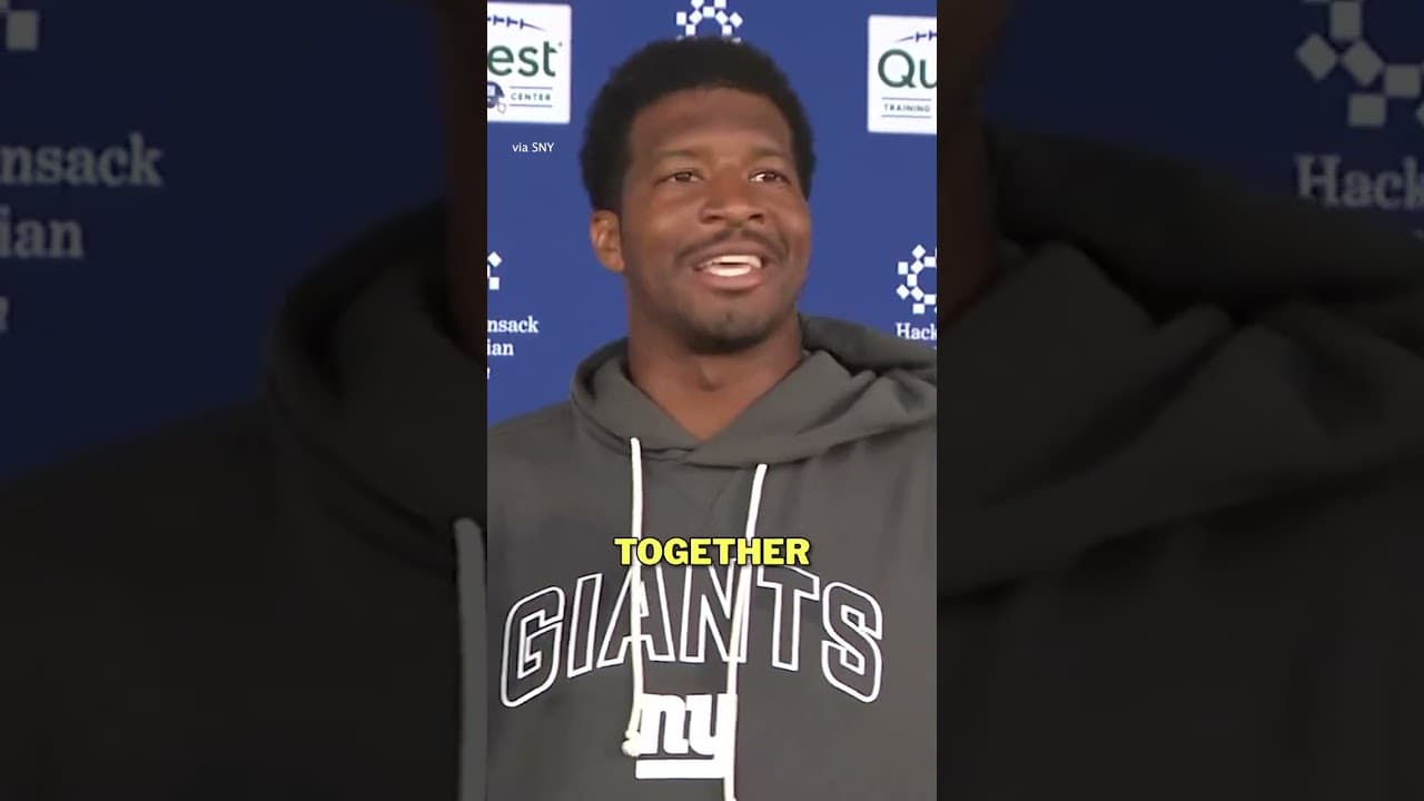 Jameis Winston speaks on the situation between Jaxson Dart and Abdul Carter #nfl #newyorkgiants