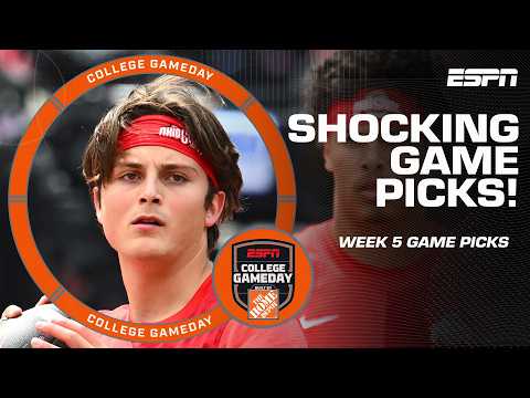 🚨 Week 5 game picks! 🚨 WHO refuses to pick Ohio State OVER WASHINGTON?! 🤨 | College GameDay