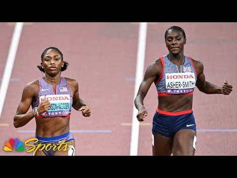 Melissa Jefferson-Wooden blows past 200m field in semi, one win away from worlds double | NBC Sports