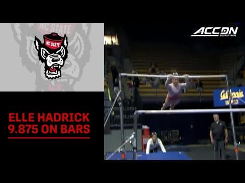 NC State's Elle Hadrick Ties For 1st  With 9.875 On Bars | 2026 ACC Gymnastics