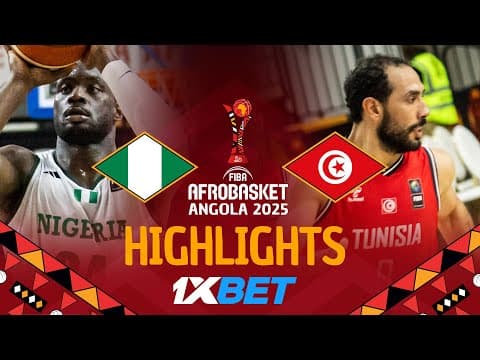Nigeria 🇳🇬 vs Tunisia 🇹🇳 | 1XBET Highlights | #AfroBasket 2025