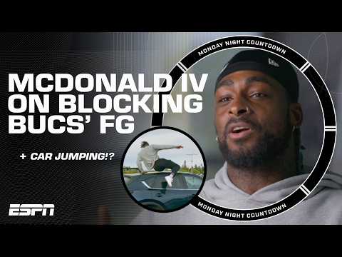 Will McDonald IV on blocking Bucs' FG attempt & jumping over cars 🤯 🚗 | Monday Night Countdown