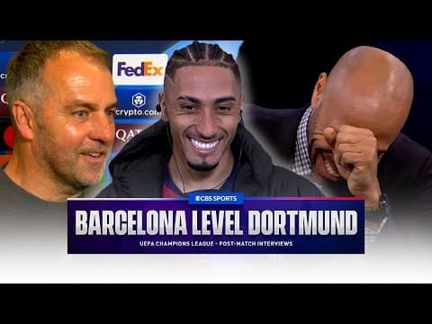 "Barça is a SPECIAL CLUB" Raphinha with Thierry | "IT'S NOT DONE" Flick on Barça VICTORY | Interview