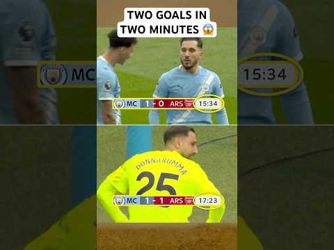 111 SECONDS BETWEEN OPENING GOALS IN MAN CITY vs ARSENAL 😳