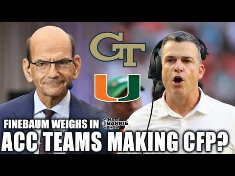 Paul Finebaum 'doesn't even care' what the CFP ACC tiebreaker would be 😱 | The Matt Barrie Show