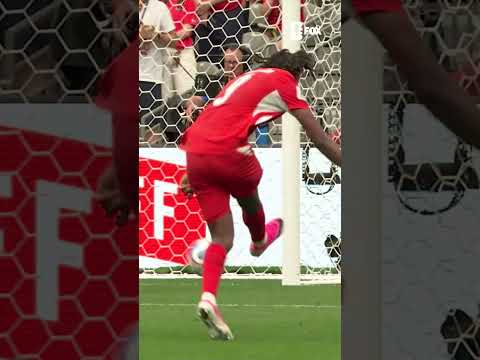 Johan Manzambi gets the shot past Crépeau to double Switzerland's advantage