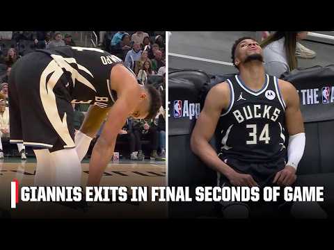 Giannis Antetokounmpo limps off court late as Bucks fall short at the buzzer | NBA on ESPN