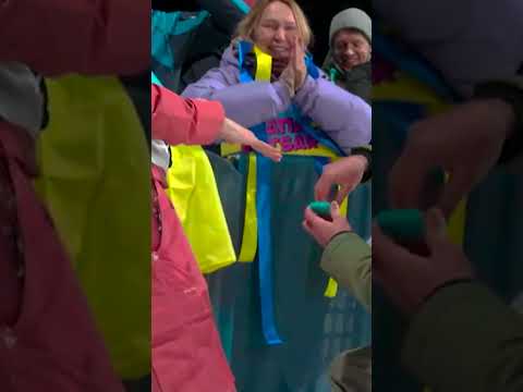 Love is in the Big Air for Ukrainian snowboarder Kateryna Kotsar. 😍🏂