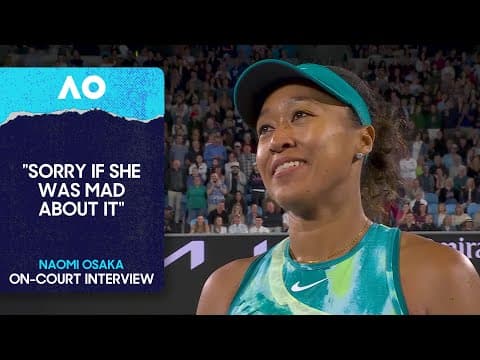 Naomi Osaka On-Court Interview | Australian Open 2026 Second Round