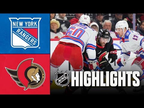 Rangers vs. Senators | NHL Highlights | December 04, 2025