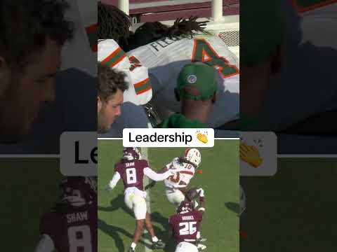 Mark Fletcher Jr. consoles Malachi Toney after a fumble