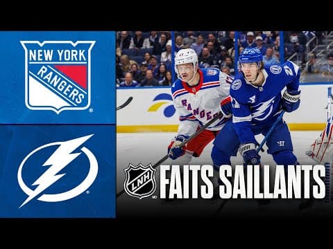 Rangers vs Lightning 12/11/25 | Faits saillants