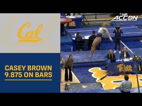 Cal's  Casey Brown Comes In 1st With 9.875 On Bars | 2026 ACC Gymnastics
