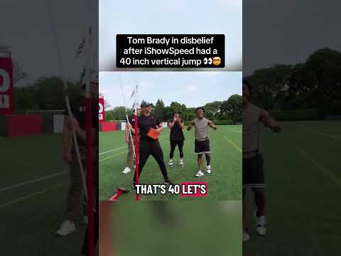 Tom Brady couldn't believe Speed had a 40-INCH VERT 🤯 (via @IShowSpeed/IG)