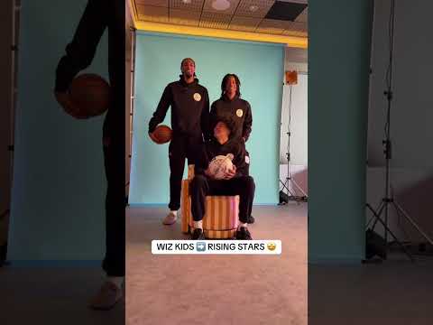 Tre Johnson, Alex Sarr, and Kyshawn George get their Castrol USA Rising Star portraits taken! 😄