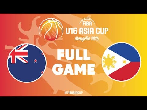 LIVE - New Zealand v Philippines | FIBA U16 Asia Cup 2025 | Group Phase
