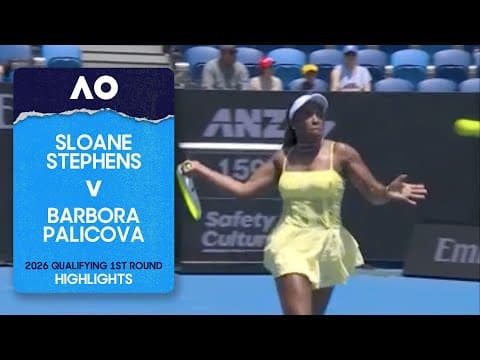 Sloane Stephens v Barbora Palicova Highlights | Australian Open 2026 First Round