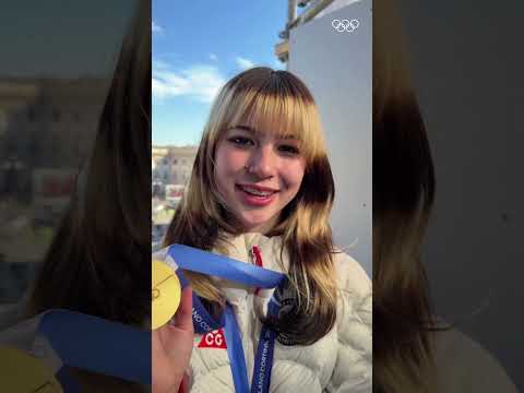 Well... she actually has two! 💅🥇 #Olympics #MilanoCortina2026 #FigureSkating