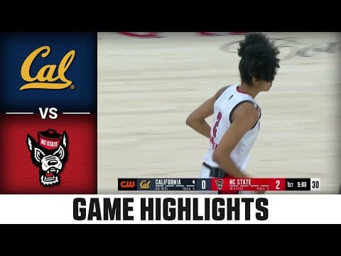 Cal vs. NC State Game Highlights | 2025-26 ACC Women's Basketball
