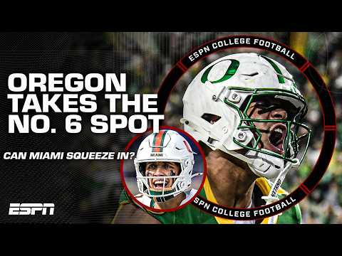 CFP Rankings REACTION 🚨 Oregon jumps Ole Miss + Miami only has a 32% chance to make it?! 😳
