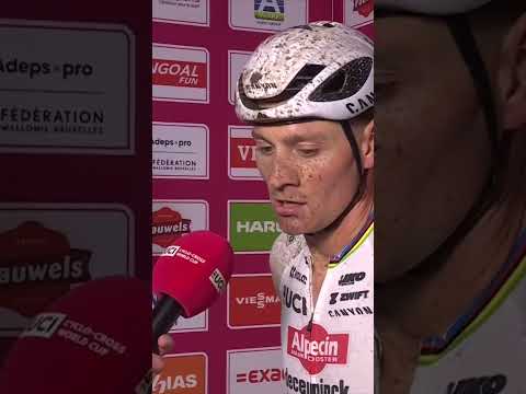 “I made an early decision to wait until the end!” 👀 All according to plan for Mathieu van der Poel 🙌