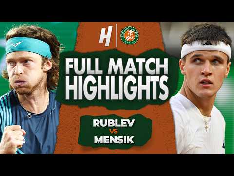 Andrey Rublev vs Jakub Mensik - FULL Match Highlights | Round 4 | Roland Garros 2026