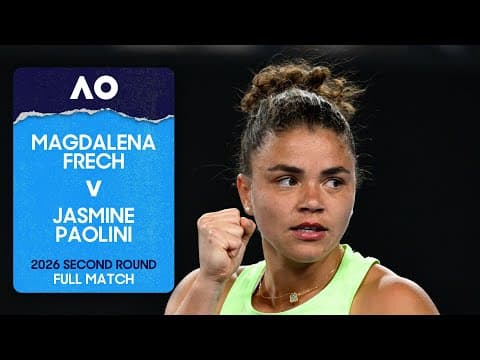 Magdalena Frech v Jasmine Paolini Full Match | Australian Open 2026 Second Round