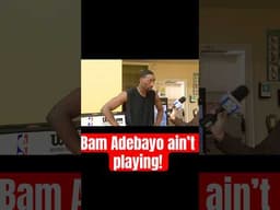 Bam Adebayo talks about the Miami Heat goal. ￼#nba #fyp #shortvideo #bamadebayo