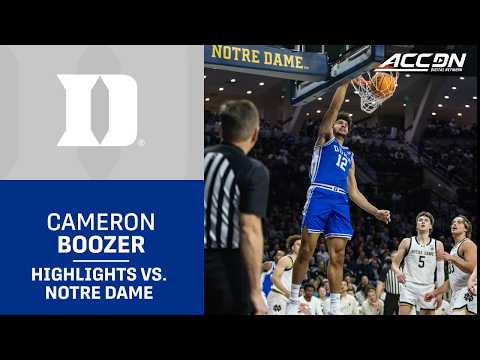 Duke's Cameron Boozer's Big First Half Leads To Duke Blowout