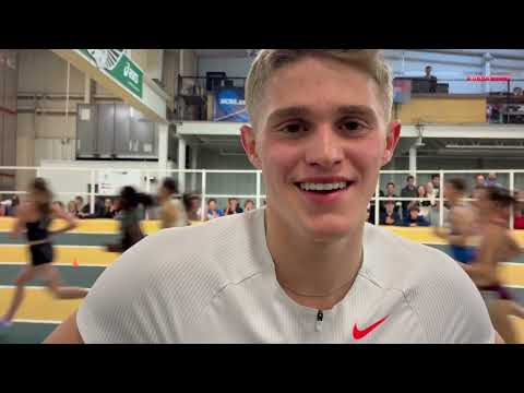 Cooper Lutkenhaus after winning the 800 at JDL