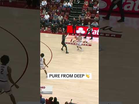 Benny Gealer has range 🤩 #collegebasketball #stanford #accbasketball #basketball #ncaabasketball