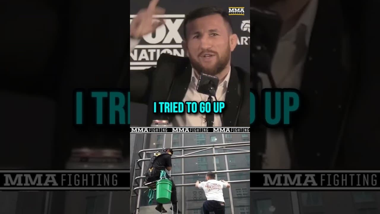 Merab Dvalishvili REACTS to viral video of him climbing building to take photo with fan